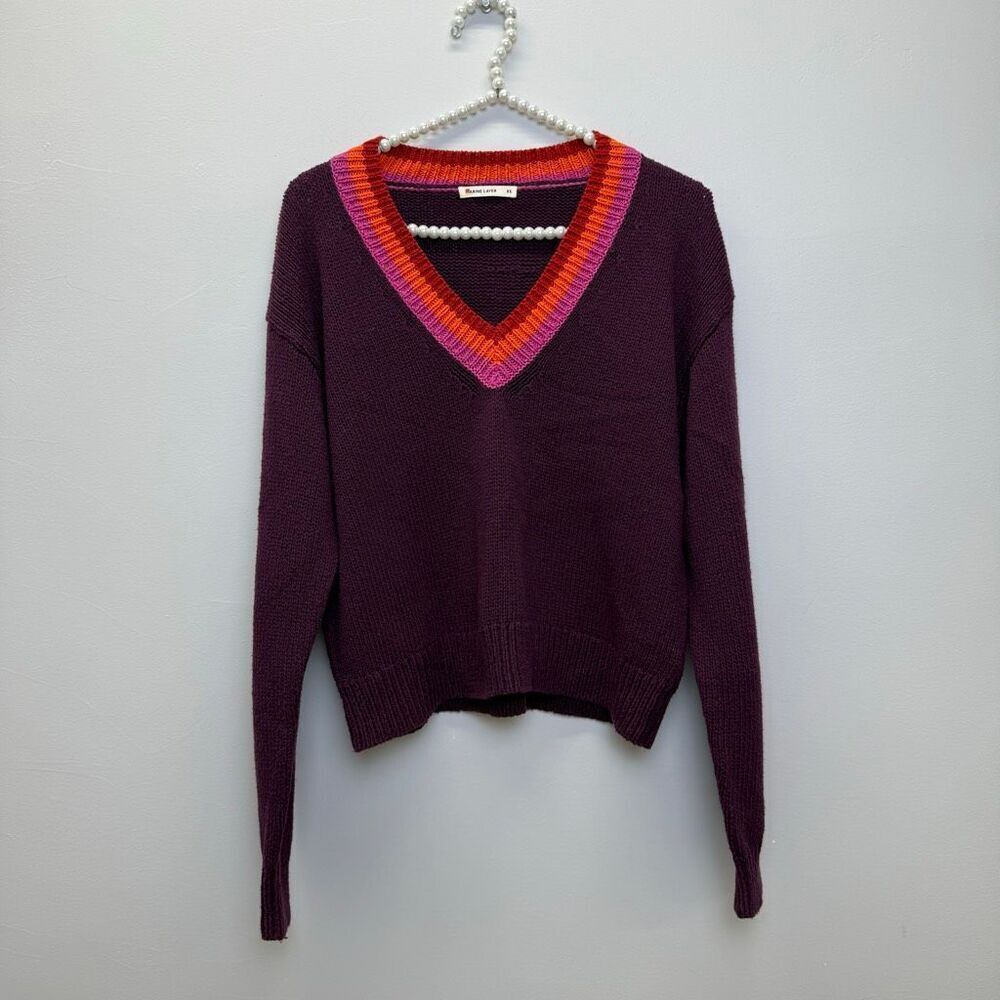 Marine Layer Slouchy V-Neck Sweater🟠 - Picture 4 of 8